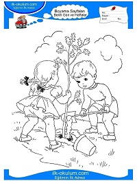Çocuklar İçin Çevreyi Koruma Haftası Boyama Sayfaları 